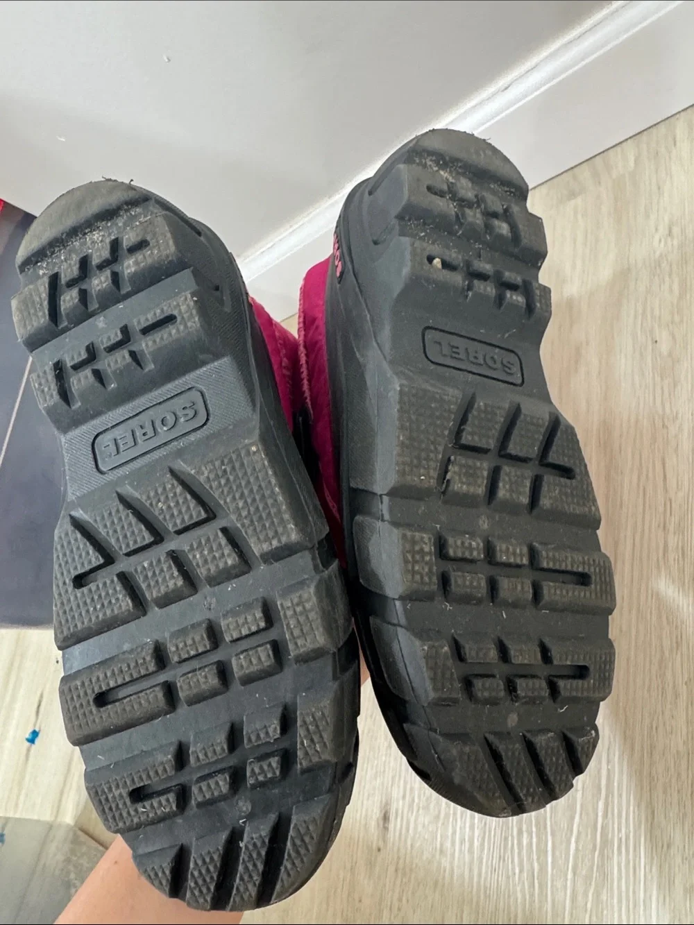 Sorel Kids Bright Pink and Black water resistant Winter Boots